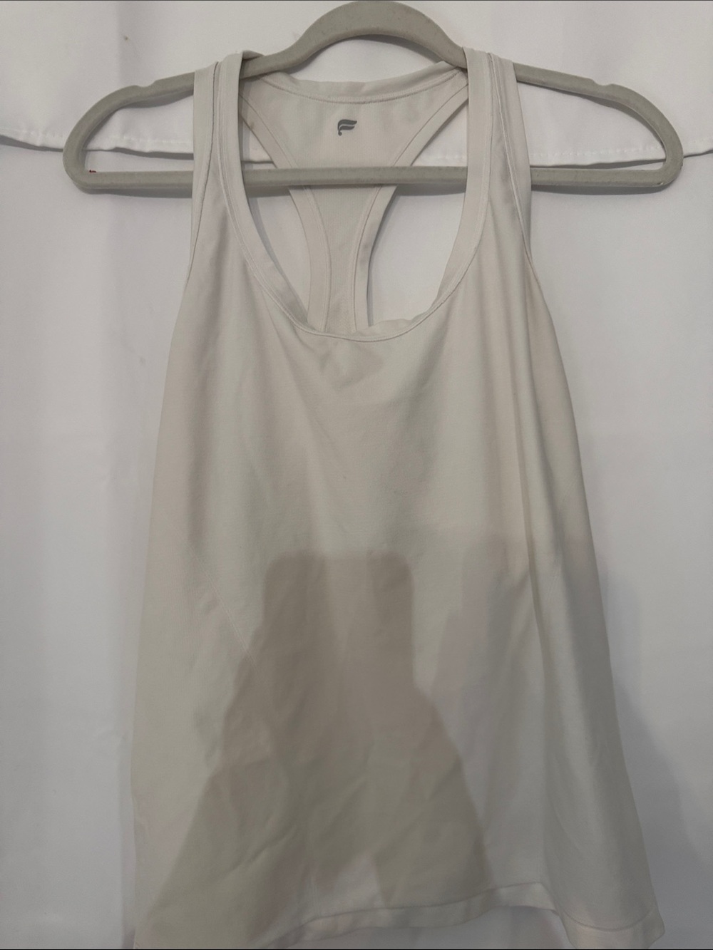 Fabletics Cream Racerback Tank Top